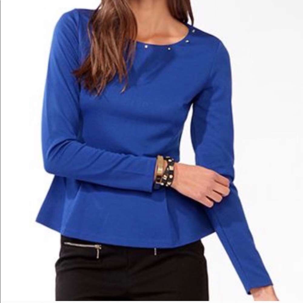 Forever 21 Studded Peplum Top